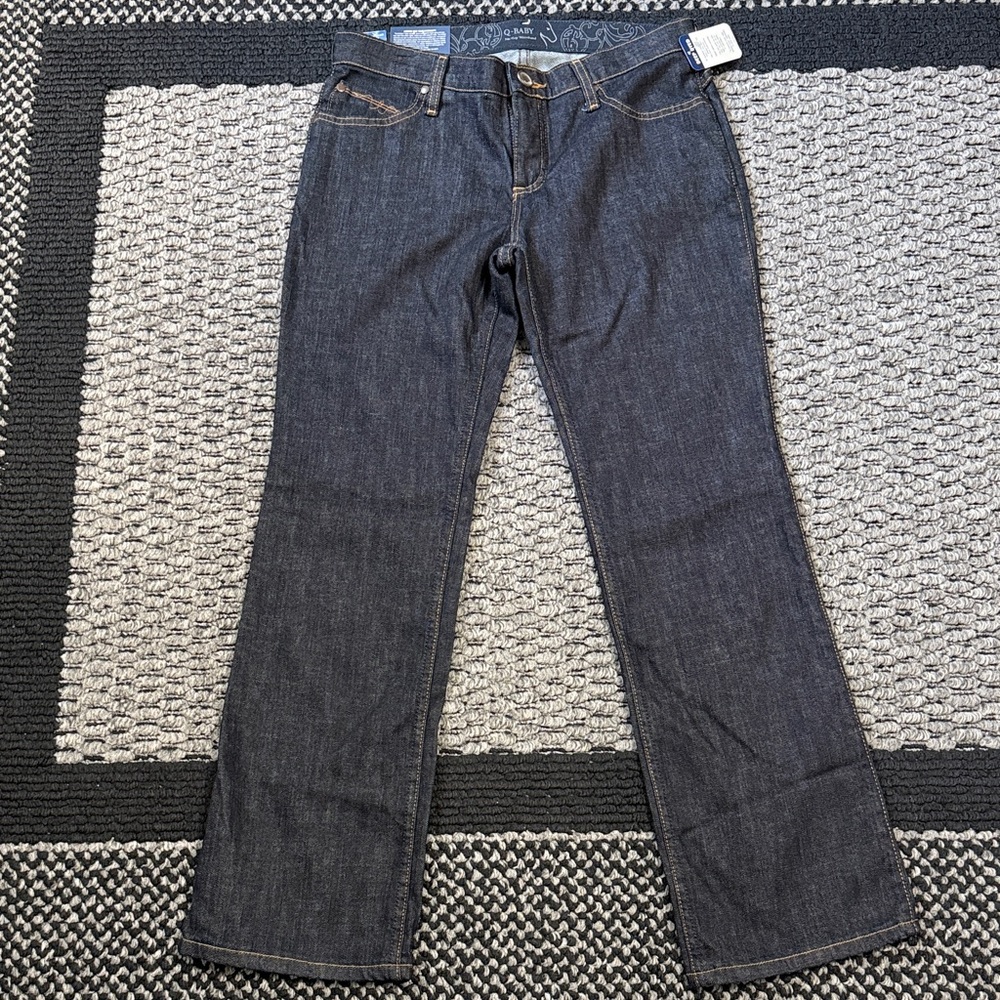 Wrangler Bootcut Jeans Q-Baby Women’s 29 Dark Wash Stretch Western Cowgirl NWT